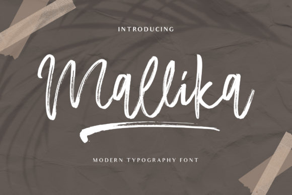 Discover the Charm of Mallika: A Handwritten Dry Brush Font