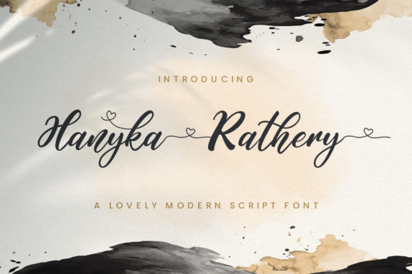 Hanyka Rathery: A Romantic Script Font for Editorial Design