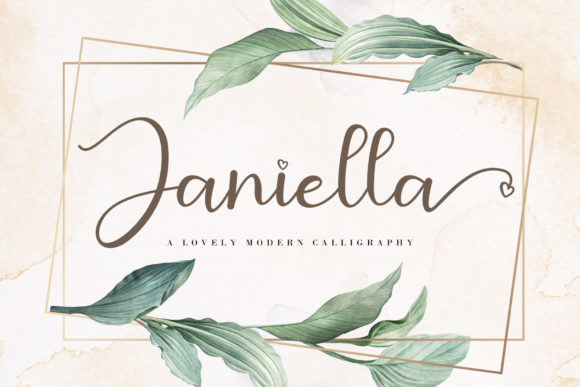 Janiella: A Romantic Calligraphy Font for Crafters